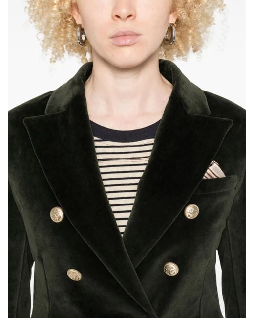 Circolo 1901 Black Velvet double-breasted jacket