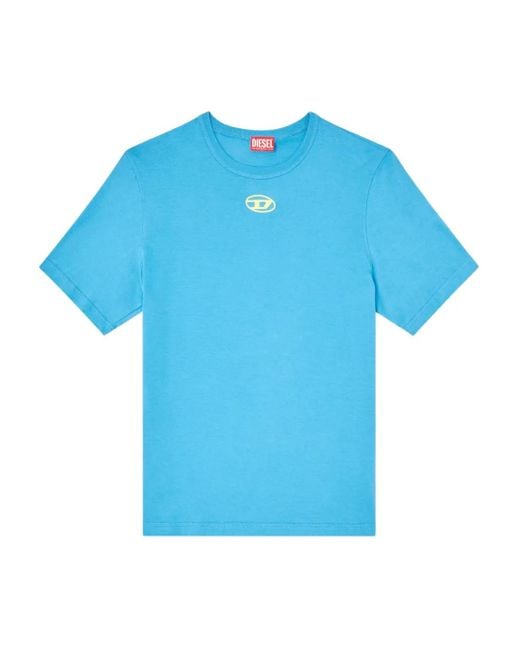 【Diesel】DIESEL T-ADJUST-OD T-SHIRT Men's T-shirt with metallic Oval D | White | Diesel