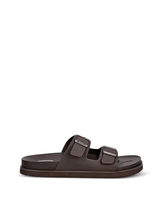 Gant Brown Buckle-Fastening Slides for men