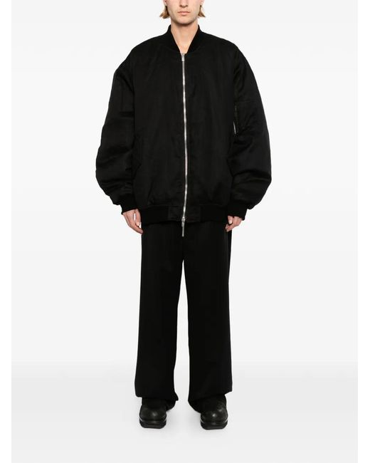 A Diciannoveventitre Black Veste Bomber À Patch Logo for men
