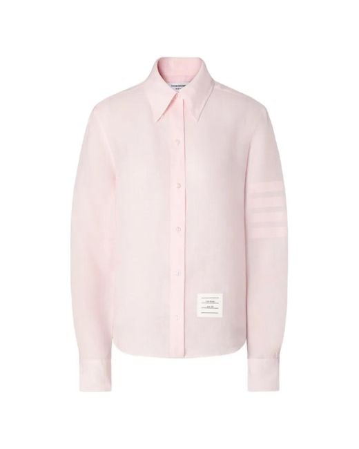 Thom Browne Pink Chemise En Lin