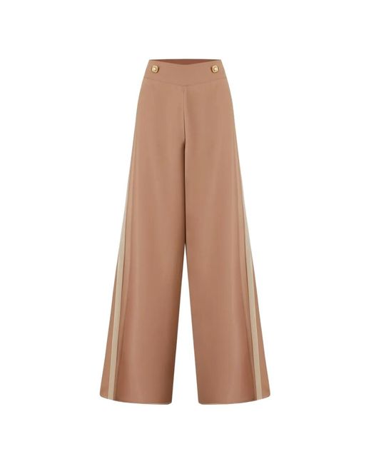Edward Achour Paris Natural Wide-Leg Tailored Trousers