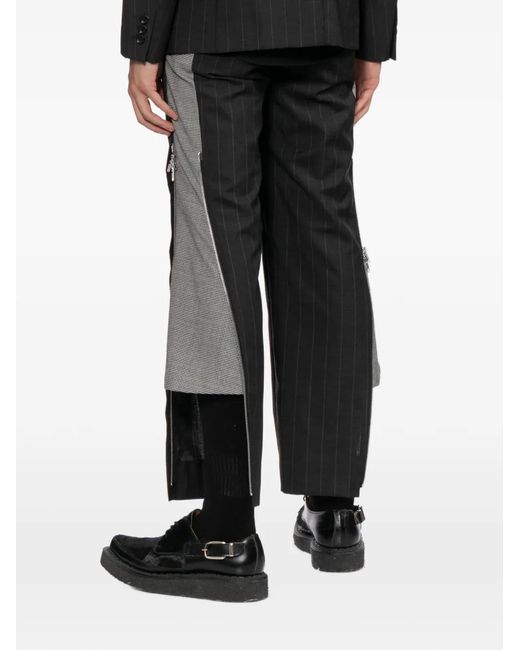 Comme des Garçons Black Pinstripe Trousers for men