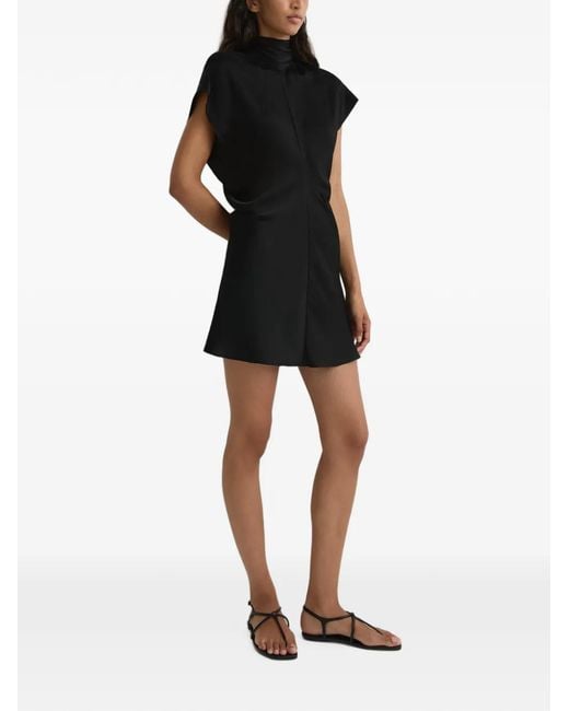 Bondi Born Black Ardea Tie-Neck Mini Dress