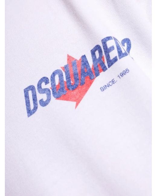 DSquared² White Longsleeve Logo T-Shirt for men