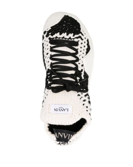Zapatillas de algodón marfil Lanvin de color White