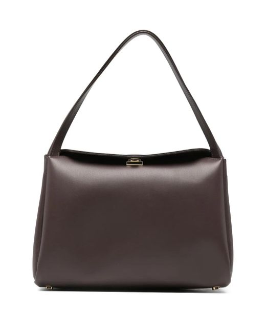 THEMOIRÈ Black Clasp-Fastening Shoulder Bag