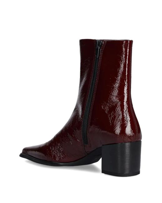 Vagabond Brown Pointed-Toe Block-Heel Ankle Boots