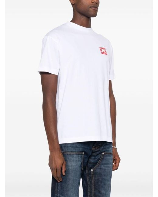 Palm Angels Ski Club T-Shirt mit Logo-Print in White für Herren