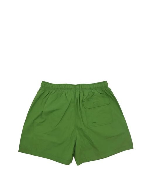 HTC Green Logo-Patch Drawstring Swim Shorts for men