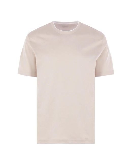 Eleventy White Crew-Neck T-Shirt for men