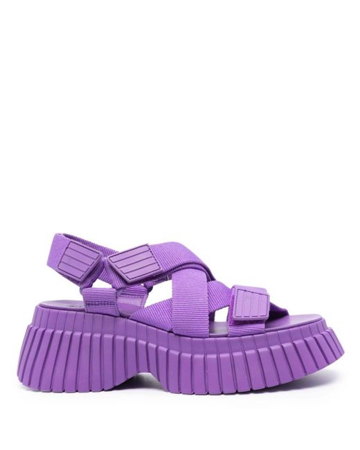 Camper Purple Bcn 70mm Touch-strap Sandals