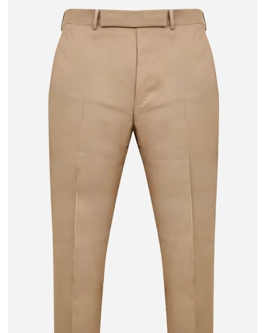 Zegna Natural Pressed-Crease Tailored Trousers for men