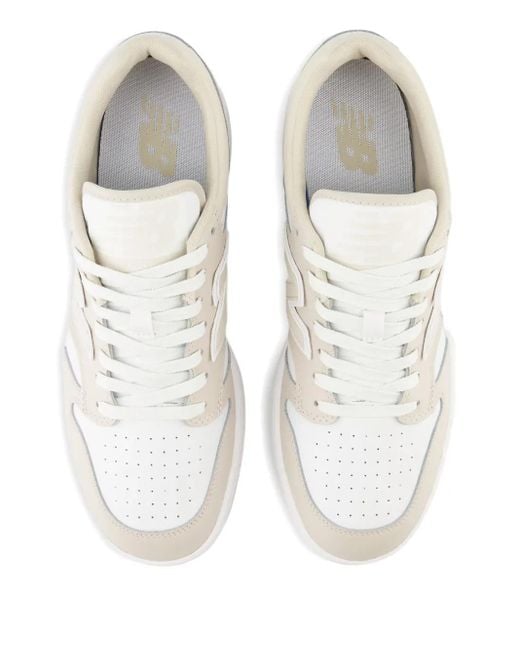 New Balance White 480 Leather Sneakers for men