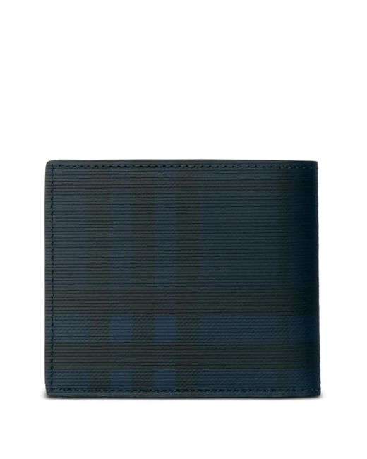 Burberry Black Check-Pattern Equestian Knight Stamp Wallet for men
