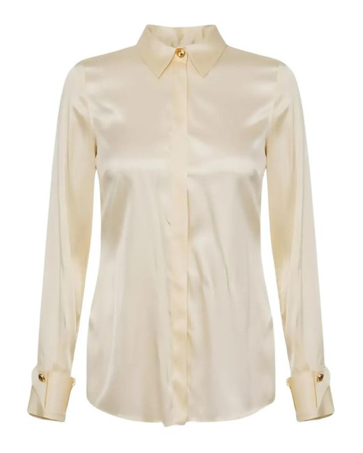 Elisabetta Franchi サテンシャツ Natural