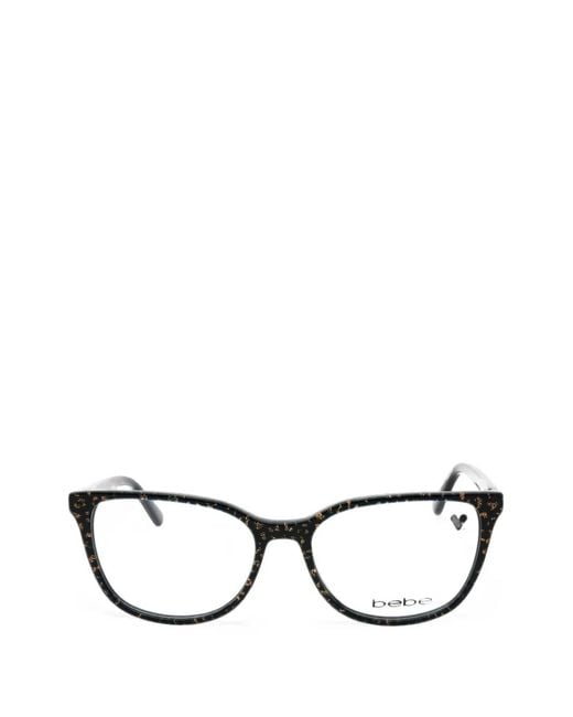 Bebe Black Rectangle-Frame Glasses