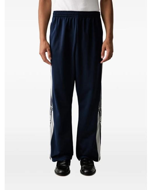 Adidas Blue Adicolor Side-Stripe Track Pants for men