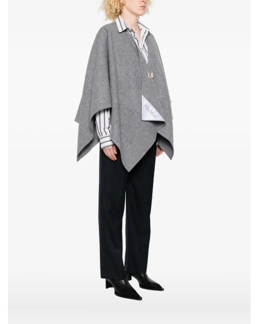 Max Mara Gray Wool Cape