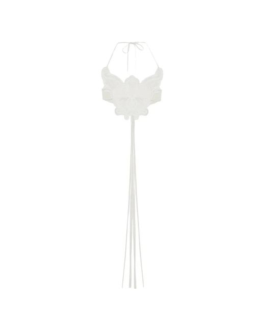 Blumarine White Halterneck Tank Top