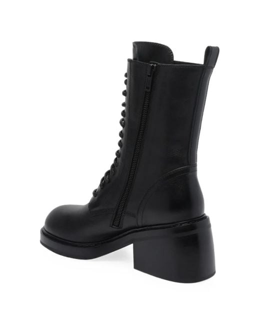 Ann Demeulemeester Black Heike Lace-Up Ankle Boots