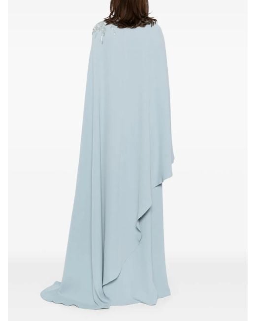 Saiid Kobeisy Blue Embellished Kaftan