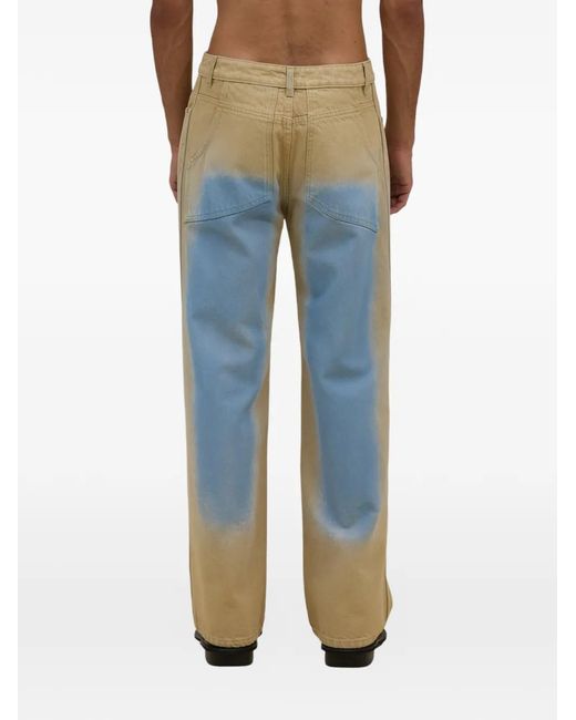 Eckhaus Latta Blue Spray-Effect Jeans
