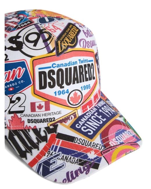 DSquared² Red Graphic-print Baseball Cap for men