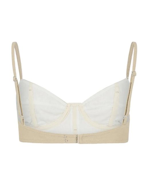 DSquared² Natural Tiki Strapless Top