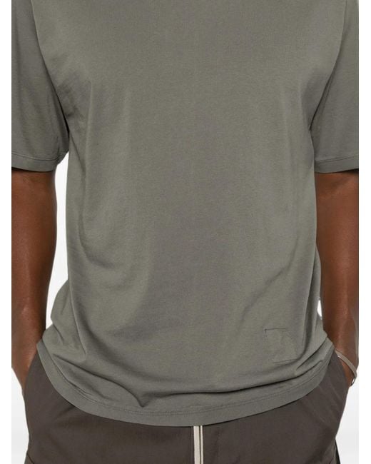Rick Owens Gray Brad Exposed-Seam T-Shirt for men