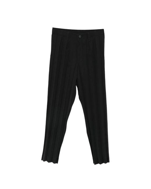 Homme Plissé Issey Miyake Black Edge Ensemble Pleated Trousers for men