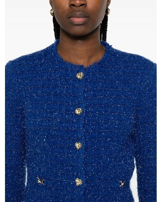 Marc Cain Blue Logo-Plaque Cardigan