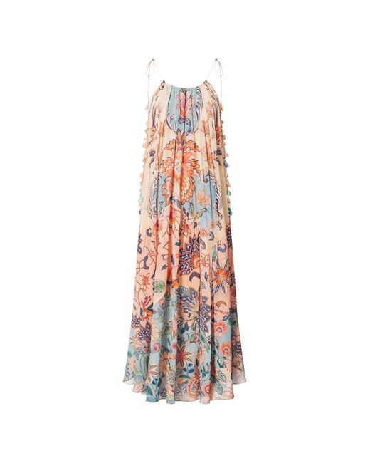 Farm Rio White Maxi Boho Delhi Floral Dress