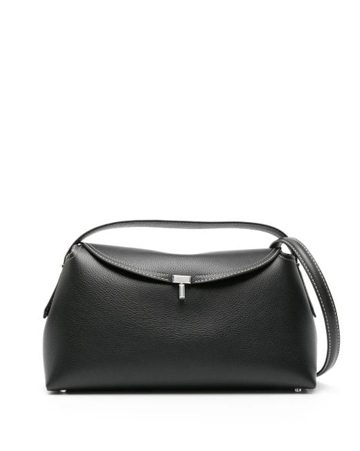 Totême Black T-Lock Grained-Leather Top Handle