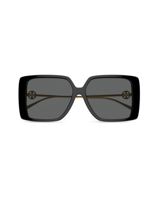 Tory Burch Black Miller Oversize-frame Sunglasses