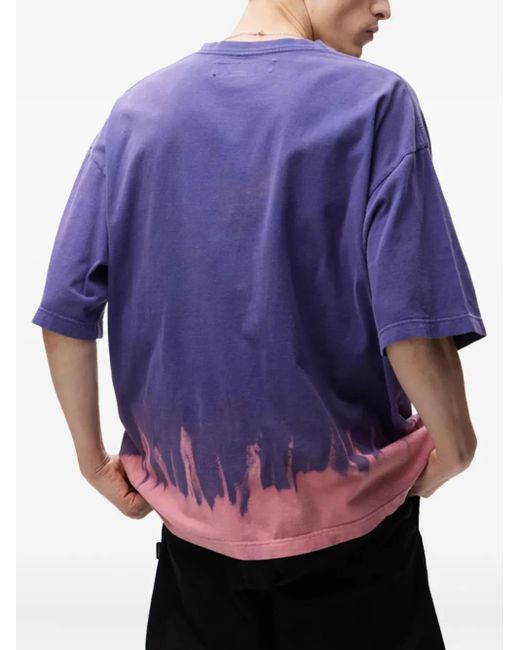 Neighborhood Purple Skull-Print Tie-Dye T-Shirt for men