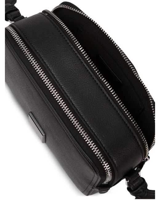 Karl Lagerfeld Black Sacoche À Plaque Logo