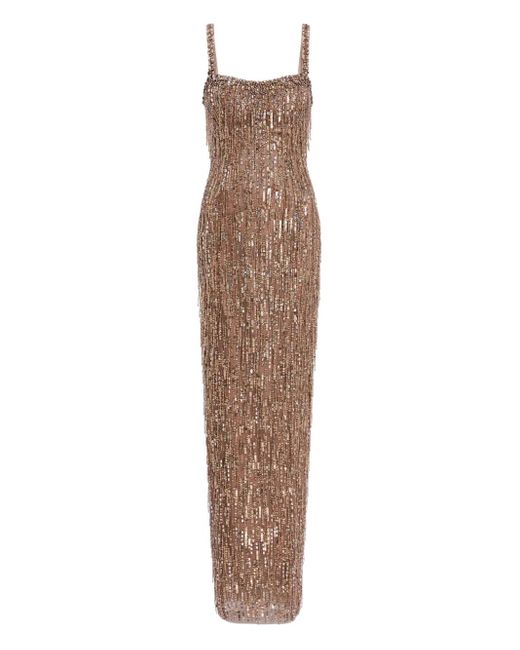 Robe Longue À Sequins Jenny Packham en coloris Natural