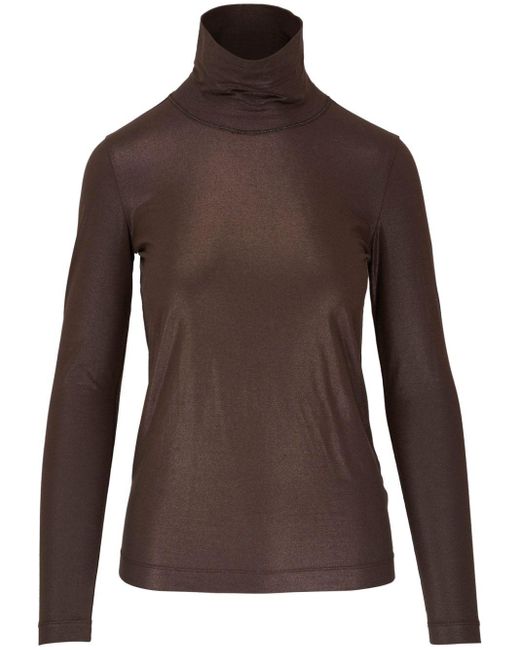 Brunello Cucinelli Brown Fein Gestrickter Pullover