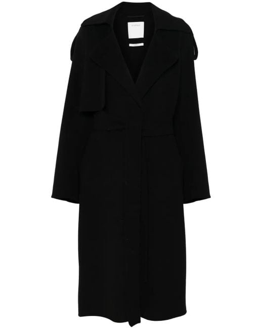 Sportmax Black Coat Fiore