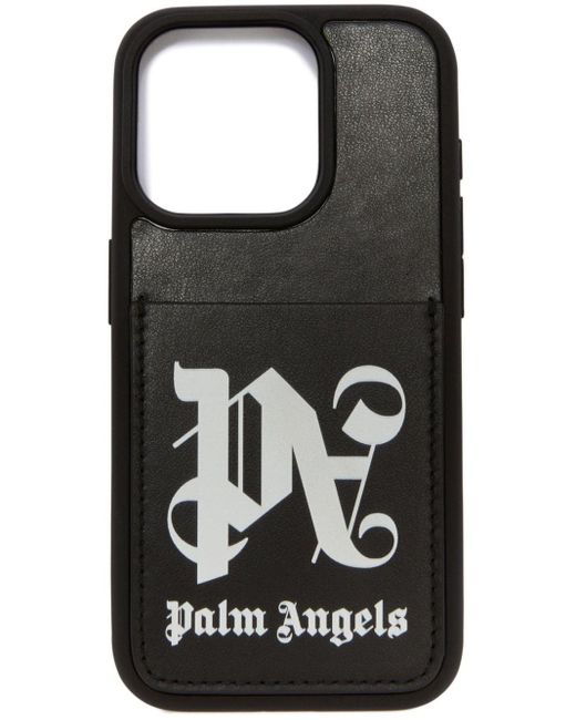 Coque d'iPhone 15 Palm Angels en coloris Black