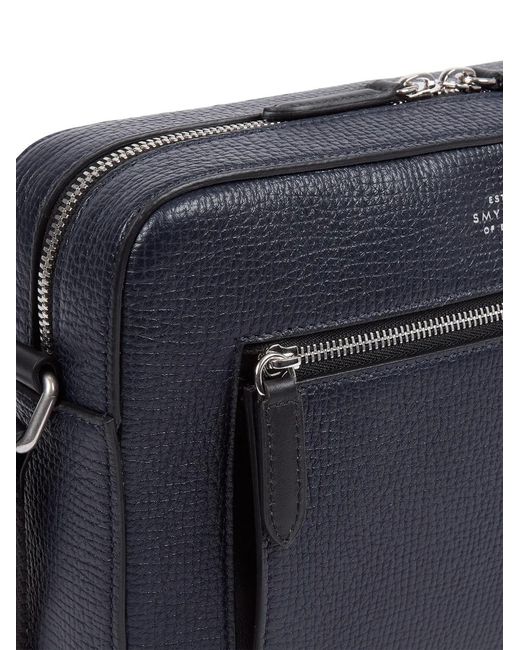 Borsa A Tracolla Con Zip di Smythson in Blue