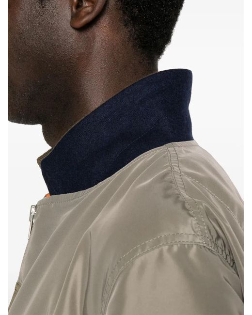 Sacai Brown Classic-Collar Bomber Jacket for men