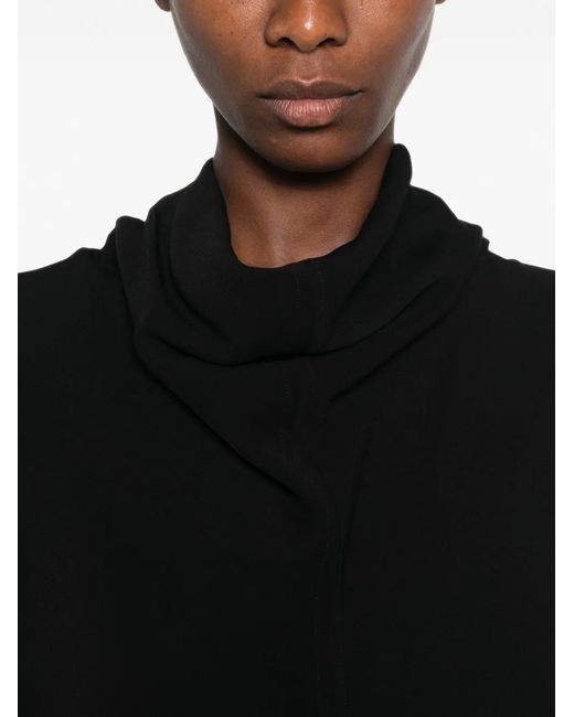 Totême  Black Slouch-Waist Scarf Maxi Dress