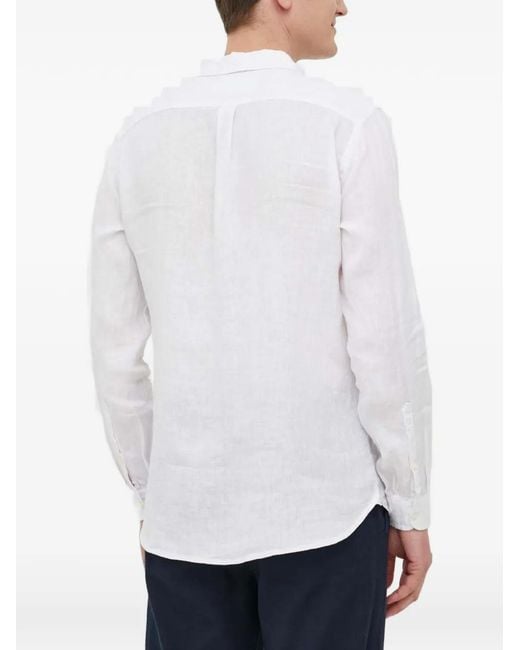 Benetton White Button-Down Shirt for men