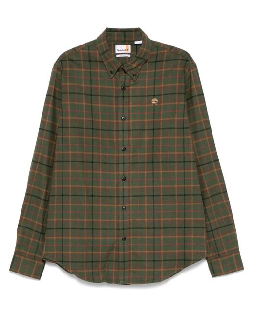 Timberland Green Flannel Checked Shirt for men