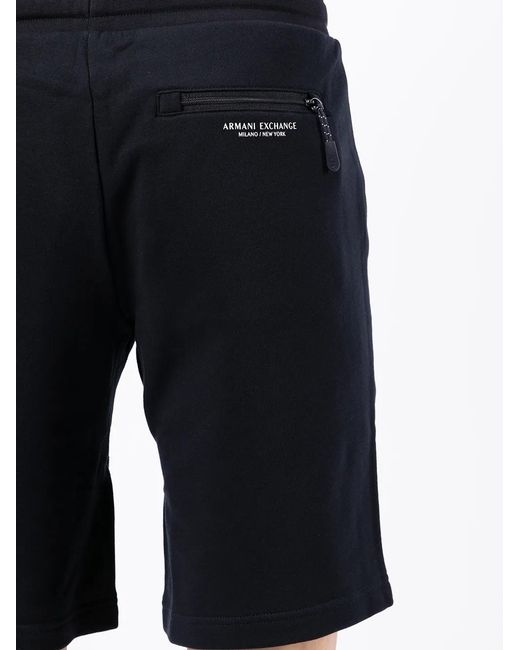 Pantalones Cortos De Chándal Con Cordones ARMANI EXCHANGE de hombre de color Blue