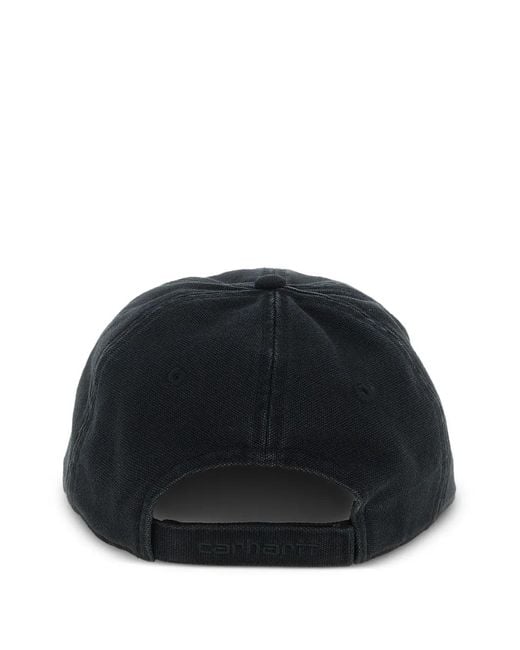 Carhartt Black Logo-Patch Canvas Cap for men