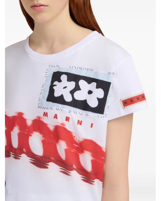 Marni グラフィック Tシャツ White