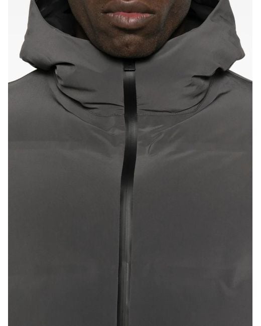 メンズ Herno フーデッド キルティングコート Gray